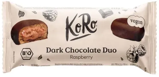 KoRo Dark Chocolate Duo Raspberry bio