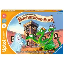 Ravensburger tiptoi - Spiel - Schatzsuche in der Buchstabenburg, Spiel für Kinder von 4-7 Jahren, für 1-4 Spieler