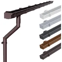 Inefa Dachrinnen Set Gartenhaus, NW68 / 68mm Kastenrinne Dunkelbraun