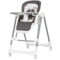 Chipolino Kinderhochstuhl 2 in 1 Milk Shake, verstellbar, Babyschaukel, Räder grau