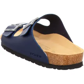 ROHDE Pantolette ergonomisch Lederfußbett Zwei Riemen Schnalle Grado 5920, Größe:42 EU,