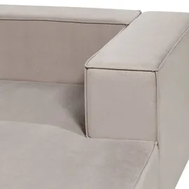 Beliani Ecksofa Taupe Samt L-förmig 3-Sitzer Sofa Vernon