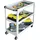 Relaxdays Werkstattwagen, mit 3 Ebenen, mobiler Montagewagen, bis 100 kg, HxBxT: 76 x 35 x 78 cm, grau