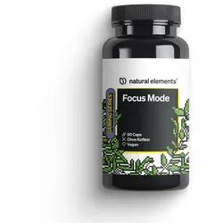 Focus Mode – Konzentrations Tabletten in Kapselform – koffeinfrei, mit Brahmi, Ginseng & Gingko – vegan, ohne unnötige Zusätze – in Deutschland produziert & laborgeprüft 90 St
