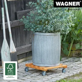 Wagner Pflanzenroller PALETTI 38 x 38 x 9,5 cm Holz braun