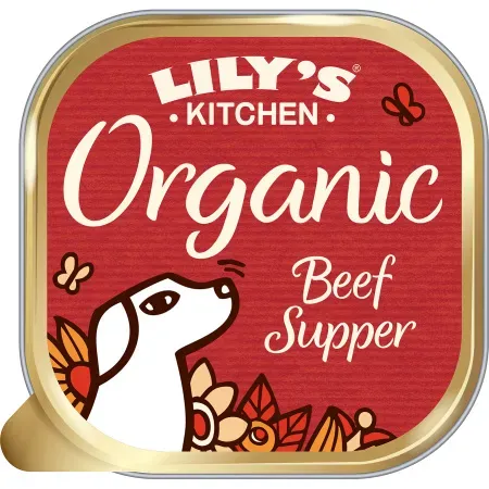 Lily's Kitchen Organic Beef Supper Bio-Nassfutter Für Hunde Rind Karotten Und Erbsen 150g