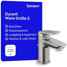 Duravit Wave Einhandmischer Edelstahl gebürstet