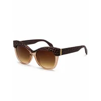 COLLEZIONE ALESSANDRO Sonnenbrille "Kroko", Damen, braun, COLLEZIONE ALESSANDRO, unifarben, Sonnenbrillen Sonnenbrille, mit Krokobesatz