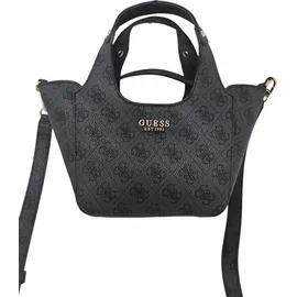 GUESS Calista 2 in 1 Mini Tote Coal Logo