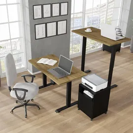 petits-meubles Schreibtisch Bimotion 1S Schwarz / Eiche