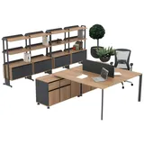 JV Möbel Doppelarbeitsplatz 0 x 0 x 0 cm Beige/Braun