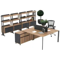 JV Möbel Doppelarbeitsplatz 0 x 0 x 0 cm Beige/Braun