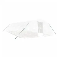 VidaXL Gewächshaus mit Stahlrahmen Weiß 50 m2 10x5x2,3 m