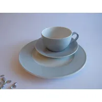 Dibbern SONDERAKTION Solid Color - Kaffeetasse m.U. 0,25 + Teller 21 cm - lichtgrau - NEU