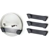 Joseph Joseph CupboardStore Set mit 4 Topf- und Pfannendeckelhaltern Selbstklebende Wandhalterung, geeignet für Deckel bis zu 24 cm, inklusive 3M VHB-Klebeband