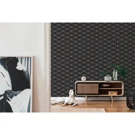DANIEL HECHTER Designertapete 13 cm x 10 m schwarz 375281
