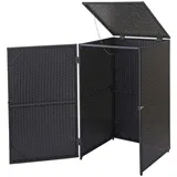 MCW Mülltonnenverkleidung 65 x 110 x 66 cm schwarz