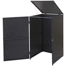 MCW Mülltonnenverkleidung 65 x 110 x 66 cm schwarz