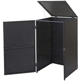 MCW Mülltonnenverkleidung 65 x 110 x 66 cm schwarz