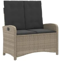 furnicato Gartenbank Verstellbar 110 x 60 x 85 cm Hellgrau