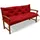 Beautissu Bankauflage 150 x 50 x 10 cm rot 1 St.