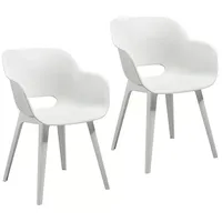 ALLIBERT Akola Gartenstuhl 55 x 57 x 80 cm weiß 2 St.