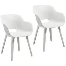 ALLIBERT Akola Gartenstuhl 55 x 57 x 80 cm weiß 2 St.