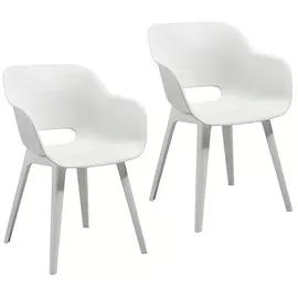 ALLIBERT Akola Gartenstuhl 55 x 57 x 80 cm weiß 2 St.