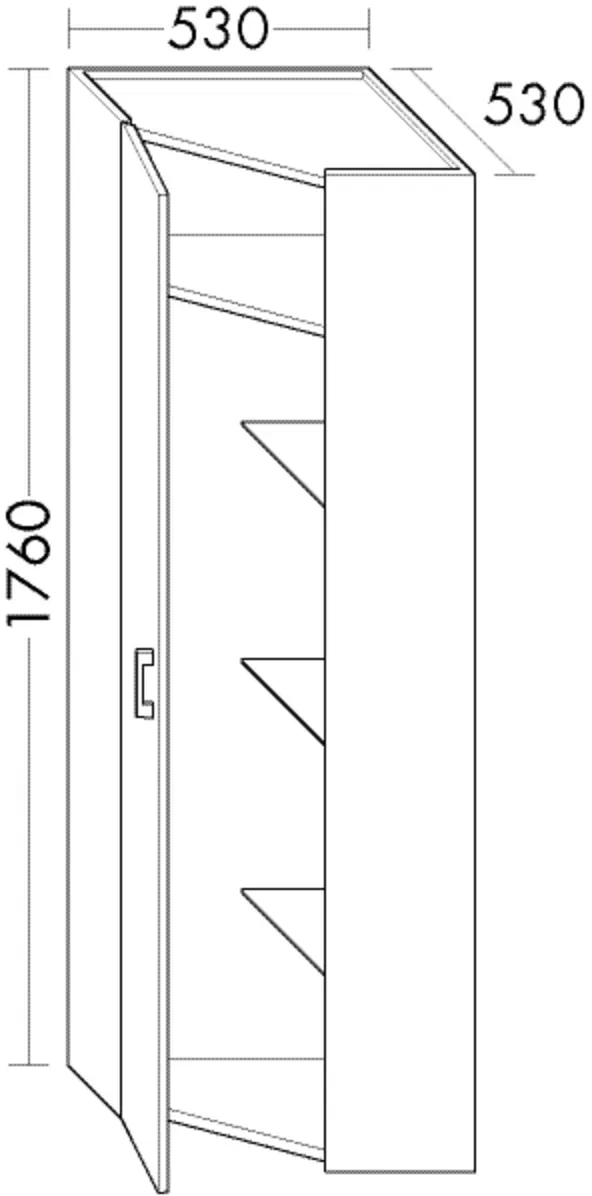 Burgbad Hochschr.Sys30 PG2 Echo 1760x530x530 Frassino Dekor Cappuccino, EHS3020LF6325 EHS3020LF6325