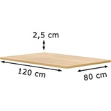 FlexiSpot Tischplatte PR1208-Maple, rechteckig, 120 x 80cm, ahorn