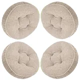 uyeoco 1/2/4 er Set Stuhlkissen 40cm/45cmx9cm Dicke Auflagen rund Sitzkissen StühleSitzauflage für Indoor und Outdoor Polsterung Steppkissen/Bodenkissen(A6,4pcs,45x45cm)