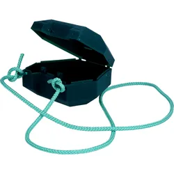 Zahnspangenbox mit Kordel Farbe Grün mit Glitzer 1 ST
