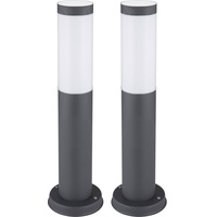 ETC Shop 2er Set LED Außen Sockel Steh Lampe