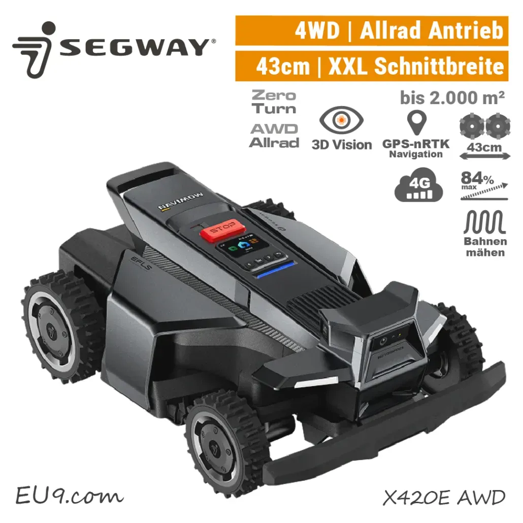 Navimow X420E AWD | Allrad, GPS-nRTK, 3D-Kamera, Vision | 4G || ** TOP Summer-Deals **
