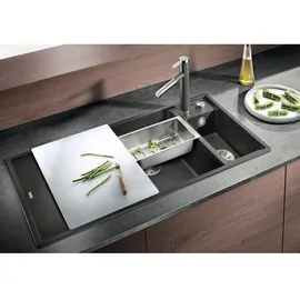 Blanco Axia III 6 S links Einbau von Oben schwarz Handbetätigung 1000 x 510 mm