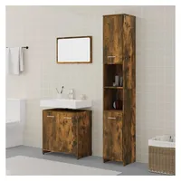 VidaXL Badmöbel-Set Räuchereiche 3-tlg. Braun