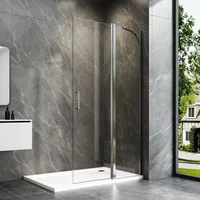 Walk In Dusche 120x185cm Walk In Duschwand Drehtür Dusche Duschtrennwand 6mm Esg-sicherheitsglas Nano Beschichtung