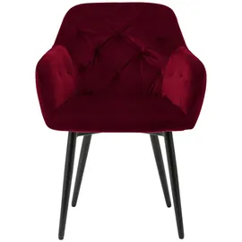 SalesFever Armlehnstuhl Samt rot