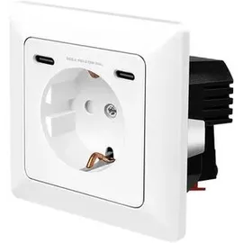 Logilink Unterputz-Steckdose 1-fach 25 W Weiß 1 St.