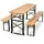 deluke Bierzeltgarnitur, Braun, Holz, Gartenmöbel, Gartenmöbel-Sets
