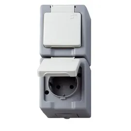 Kopp Schuko-Steckdose 2-fach grau 2 St.