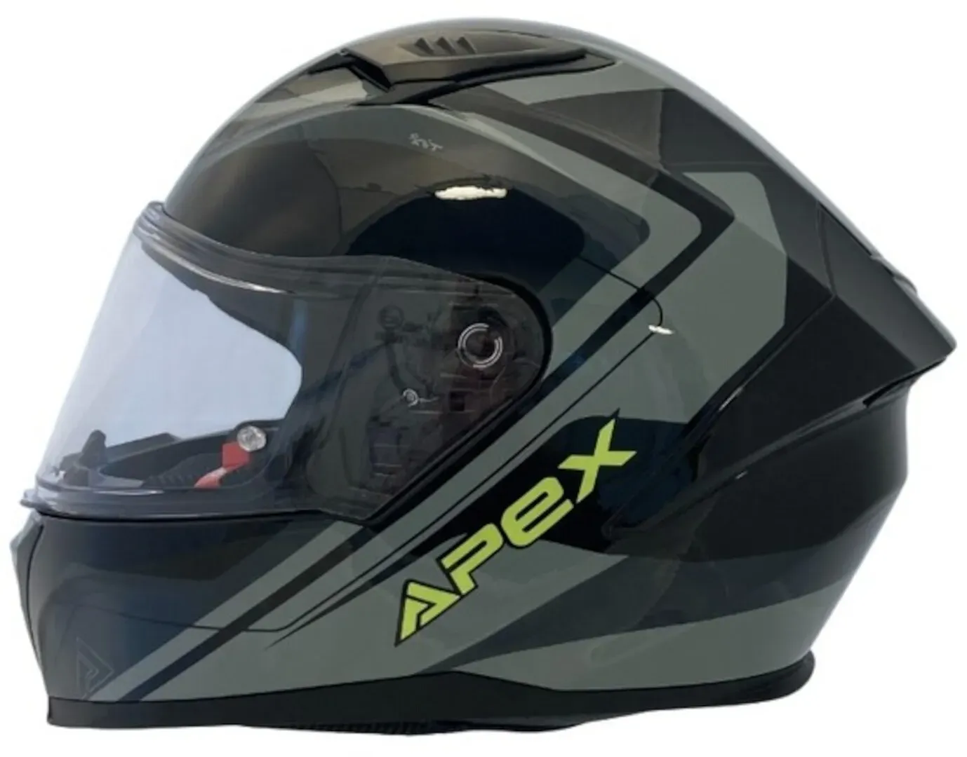 APEX FI100 Valencia Helm, zwart-grijs-geel, M Voorman