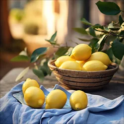 Glasbild LEMONS III - bunt