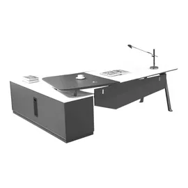 Jet-Line Eckschreibtisch Carolina Schwarz / Weiß
