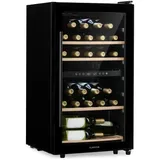 Klarstein Barossa 34 Duo Weinkühlschrank 34 Fl 80 Ltr 2 Zonen Touch-Steuerung