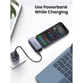 UGREEN 5000mah Power Bank With Built-In Usb-C Connector Powerbank - schwarz - 5000 mAh,