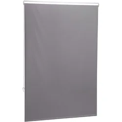 Relaxdays Duschrollo, 100x240 cm, Seilzugrollo für Dusche & Badewanne, Decke & Fenster, Badrollo wasserabweisend, grau