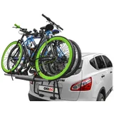 Omac Menabo Fahrradträger 3 Fahrräder kompatibel mit Skoda Octavia 2004-2025 Alu Schwarz Silber