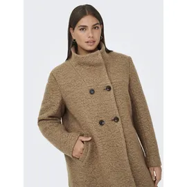 ONLY CARMAKOMA Kurzmantel ONLY CARMAKOMA "CARNEWSOPHIA WOOL COAT OTW", Damen, Gr. L, braun (cocoa créme detail:melange), Web, Obermaterial: 70% Polyester, 30% Wolle, meliert, Mäntel Kurzmantel