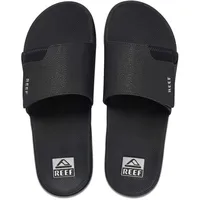 REEF Fanning Slide Flipflop, Black/Silver, 45 EU